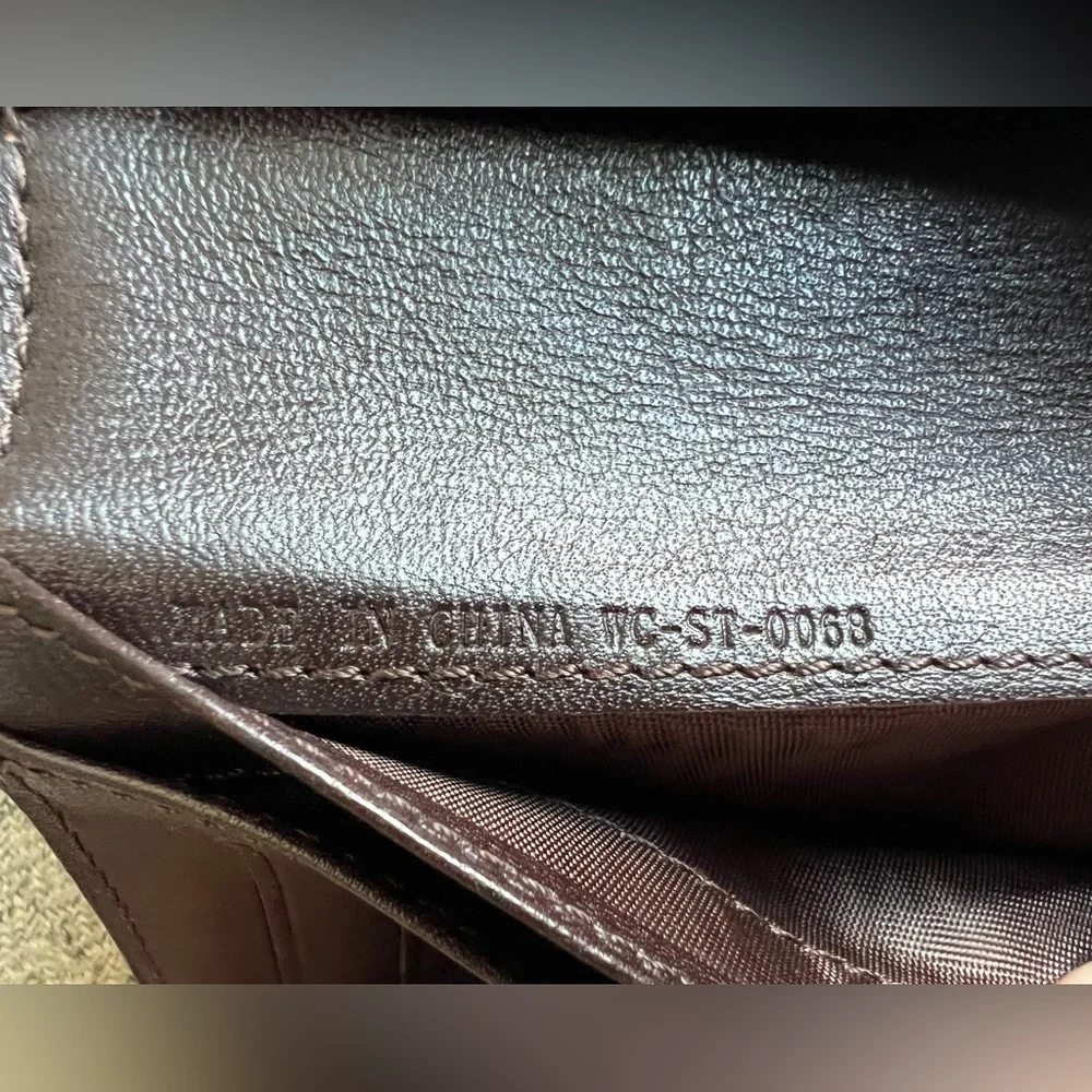 Celine Macadam brown bifold snap wallet